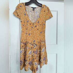 Floral Mustard Dress